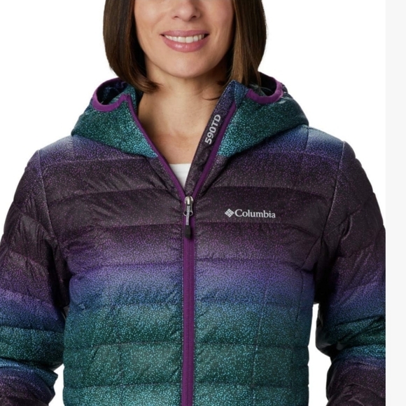 Columbia Women's Voodoo Falls 590 Turbodown Hooded Jacket Blue Plum Sz 2XL - Picture 14 of 15